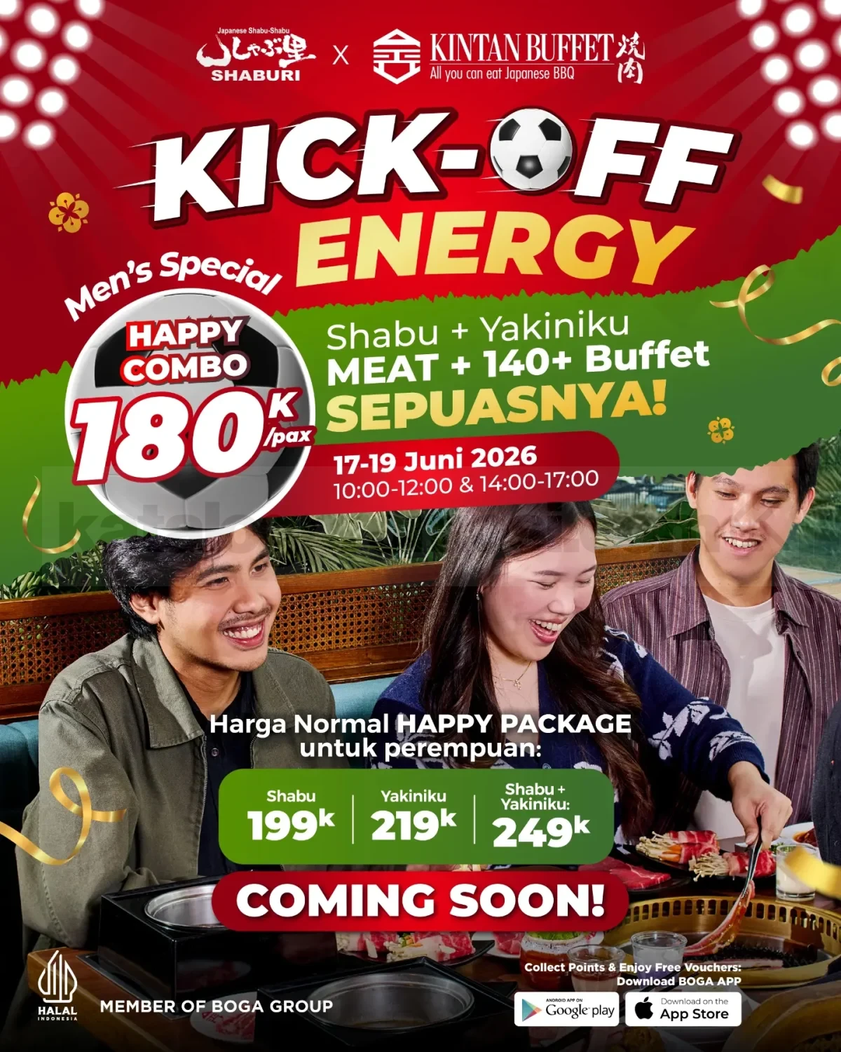 Promo Shaburi x Kintan Buffet Men's Happy Combo Rp. 180.000 Promo Shaburi x Kintan Buffet Men's Happy Combo Rp. 180.000 2