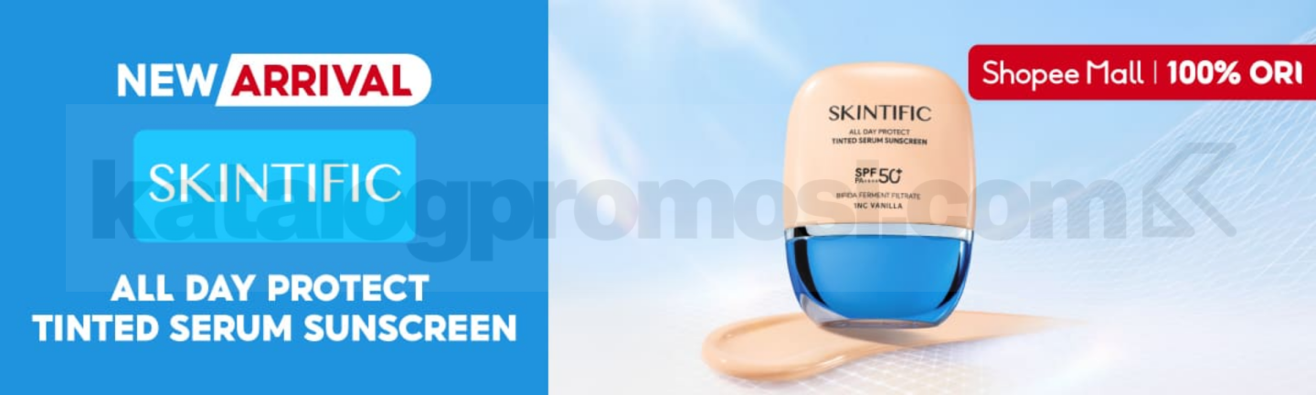 Promo SKINTIFIC NEW! Tinted Serum Sunscreen SPF 50+ Promo SKINTIFIC NEW! Tinted Serum Sunscreen SPF 50+ dengan 6 pilihan shade di Shopee Mall