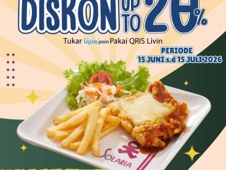 Promo Solaria Mandiri Tukar Livin Poin Diskon Hingga 20% menggunakan QRIS Livin' by Mandiri.