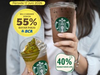 Promo Starbucks Treat A Friend 2 Minuman Grande Diskon 55% untuk pembelian 2 minuman grande
