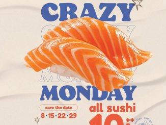 Promo Sushi Go! Crazy Monday All Sushi Rp. 10.000 untuk semua varian sushi setiap Senin Juni 2026