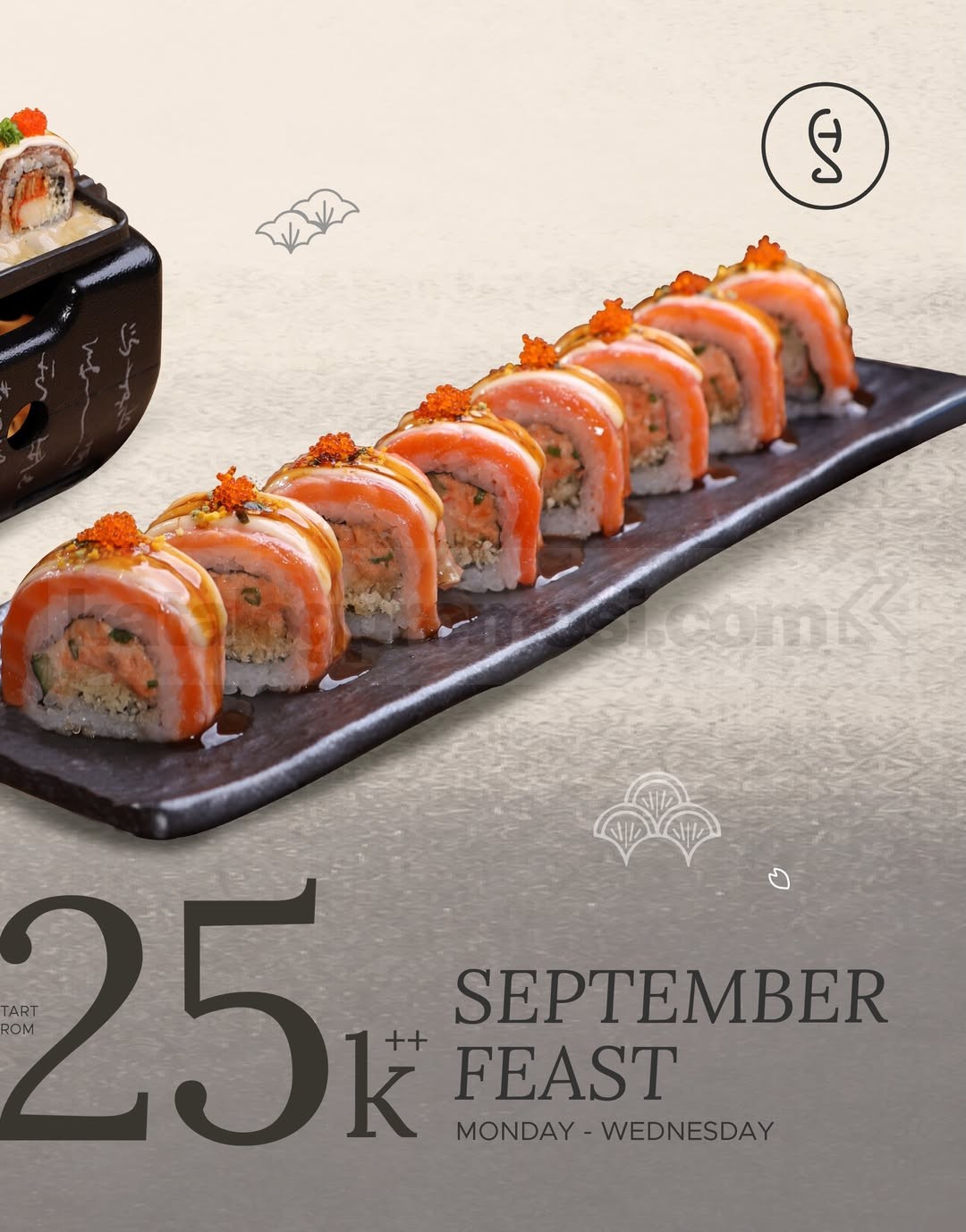 Promo Sushi Hiro September Feast Menu Mulai Rp25.000++ Promo Sushi Hiro September Feast Menu mulai Rp25.000++ dengan pilihan menu Senin sampai Rabu selama September 2026