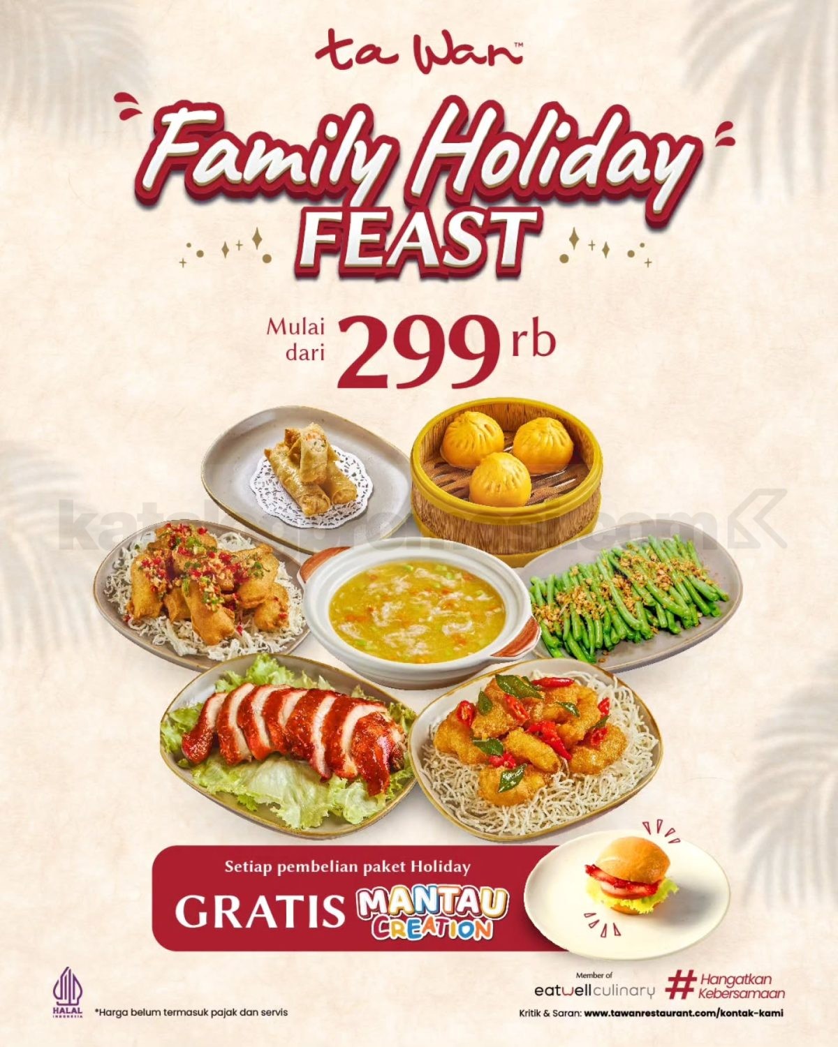 Promo Ta Wan Family Holiday Feast Mulai Rp299.000