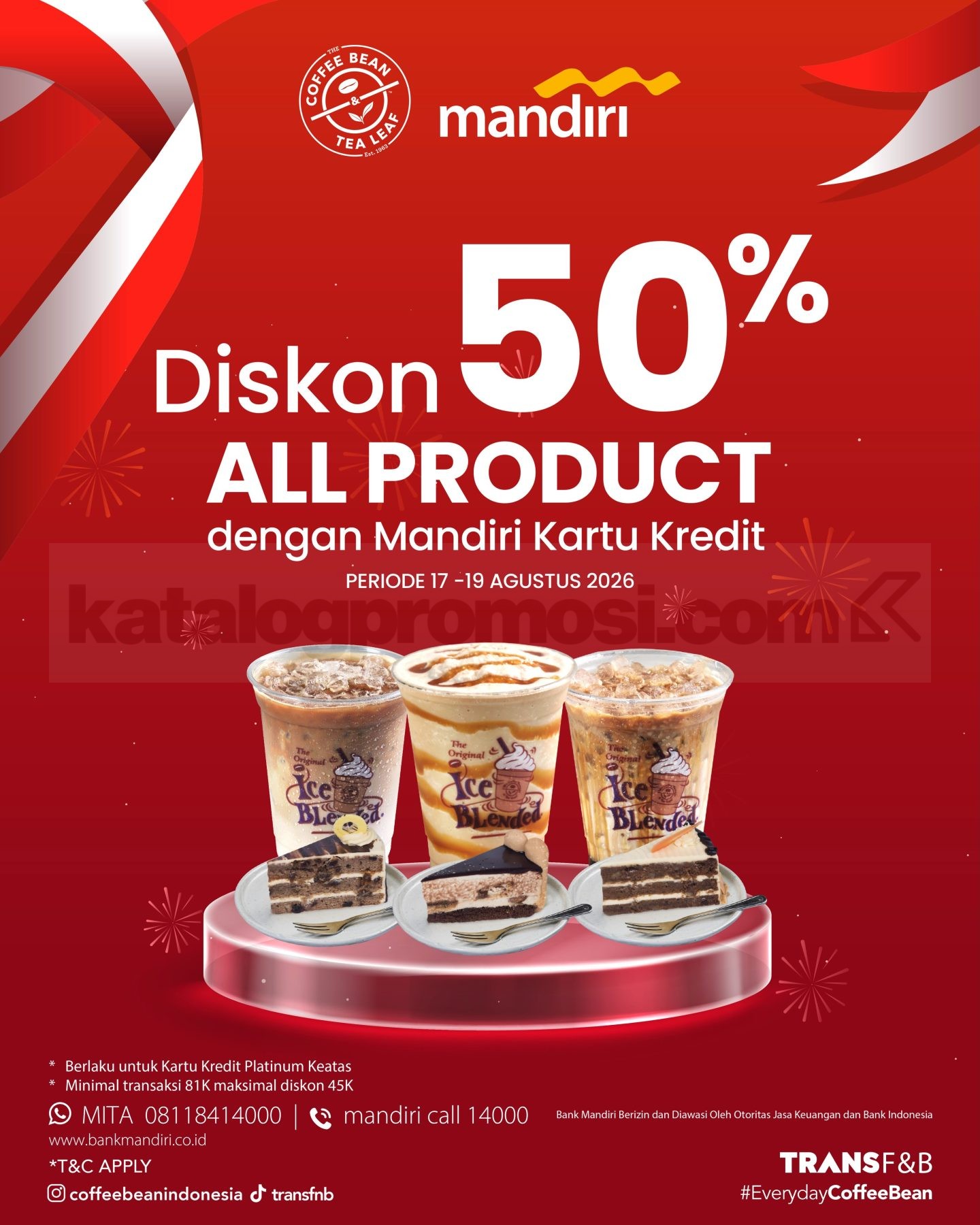 Promo The Coffee Bean Merdeka Diskon hingga 50% + 17% Promo The Coffee Bean Merdeka Diskon hingga 50% + 17% 2