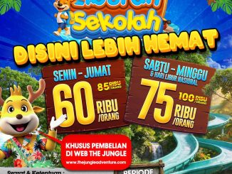 Promo The Jungle Liburan Sekolah Tiket Mulai Rp. 55.000 untuk pembelian melalui website resmi periode 1–12 Juli 2026.