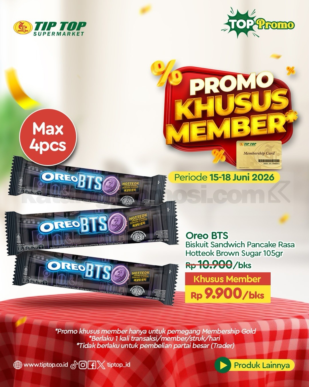 Promo TIP TOP Swalayan Khusus Member Periode 15-18 Juni 2026 Promo TIP TOP Swalayan Khusus Member Periode 15-18 Juni 2026