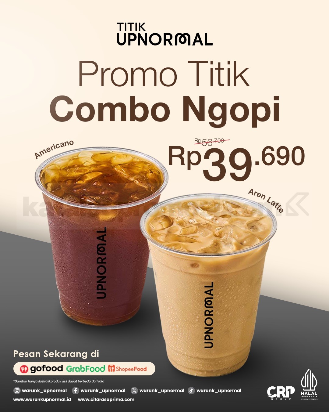 Promo Titik Upnormal Combo Ngopi Rp39.690 Promo Titik Upnormal Combo Ngopi Rp39.690 dengan Americano dan Aren Latte