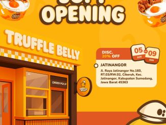 Promo Truffle Belly Soft Opening Jatinangor Diskon 20% semua menu periode 5-9 Juni 2026