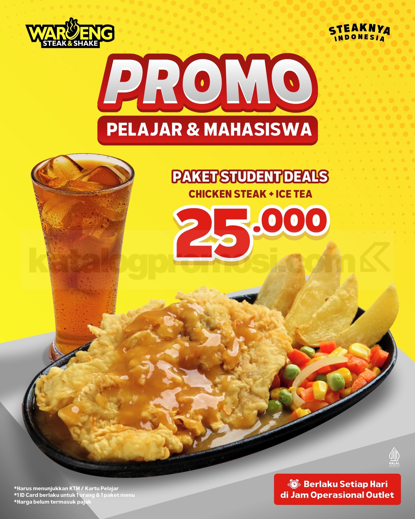 Promo Waroeng Steak Paket Student Deals Rp. 25.000