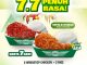 Promo Wingstop 7.7 Penuh Rasa 2 Chicken + Nasi Rp. 34.545 berlaku 6–12 Juli 2026 untuk dine-in, takeaway, dan delivery.