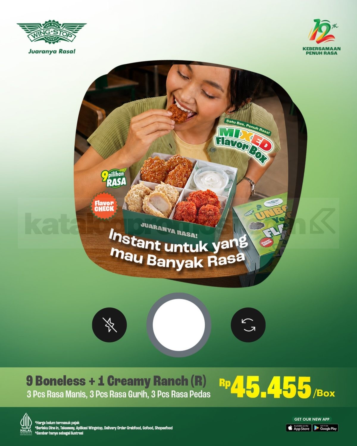 Promo Wingstop Mixed Flavor Box Rp. 45.455