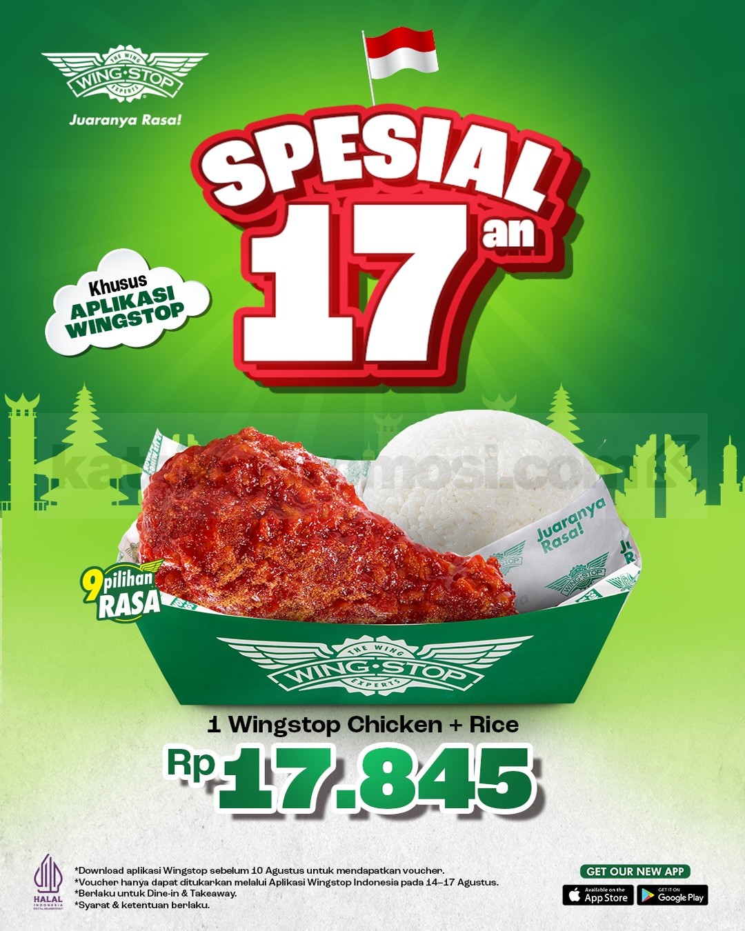 Promo Wingstop Indonesia Voucher Spesial 17an Rp17.845