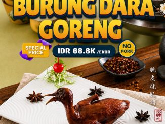 Promo XO Restaurant Burung Dara Goreng Rp. 68.800 dengan kulit garing dan daging juicy