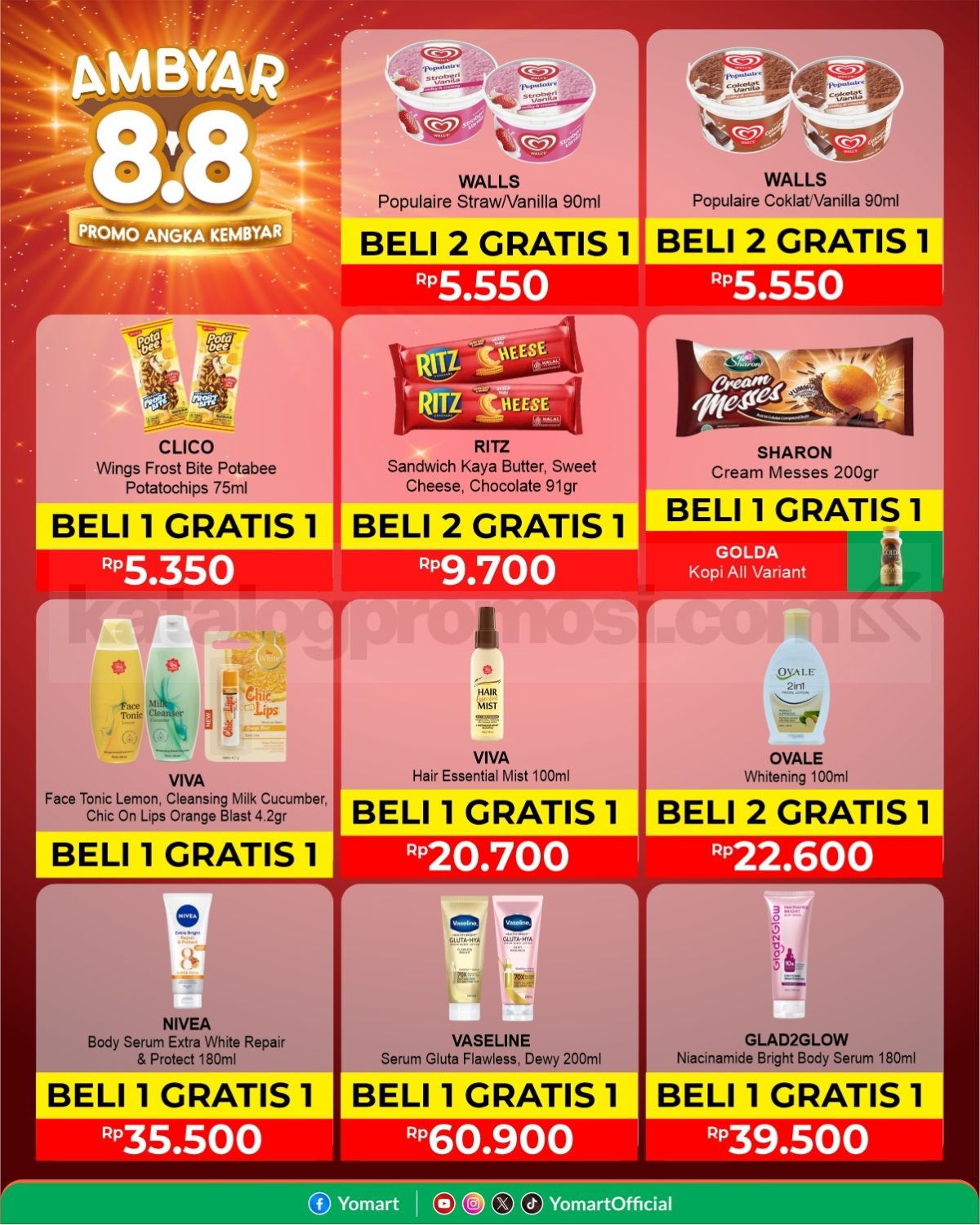 Promo Yomart Ambyar 8.8 Beli 1 Gratis 1 Promo Yomart Ambyar 8.8 Beli 1 Gratis 1 2