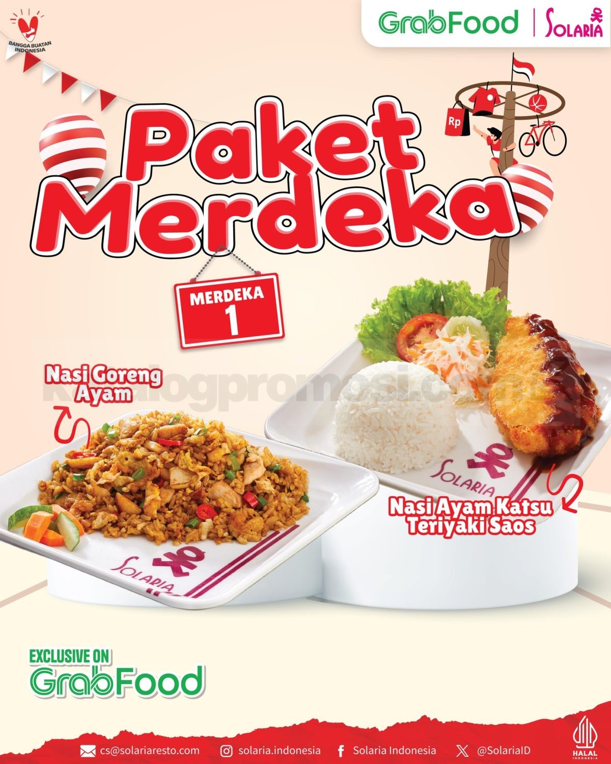 Promo Solaria Paket Merdeka GrabFood Agustusan Promo Solaria Paket Merdeka GrabFood dua menu favorit Agustusan