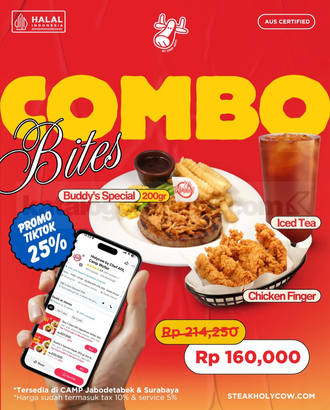 Promo Holycow COMBO Bites Hemat Hingga 25% di TikTok Cuma Rp. 160.000 Promo Holycow COMBO Bites hemat hingga 25% di TikTok cuma Rp. 160.000.