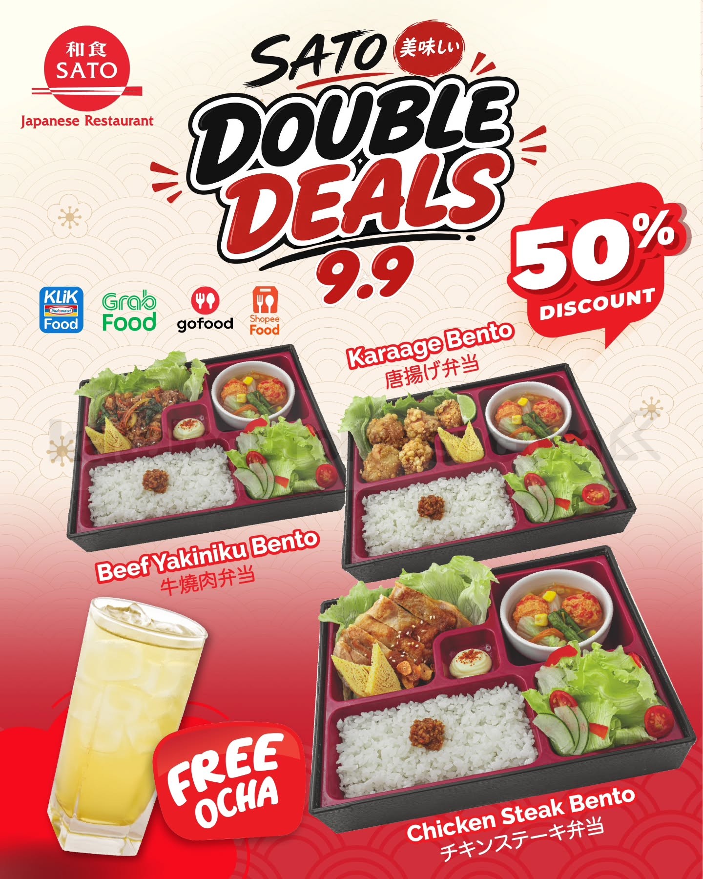 Promo Washoku SATO Double Deals 9.9 Diskon 50% AYCE & A La Carte Promo Washoku SATO Double Deals 9.9 Diskon 50% AYCE & A La Carte 1