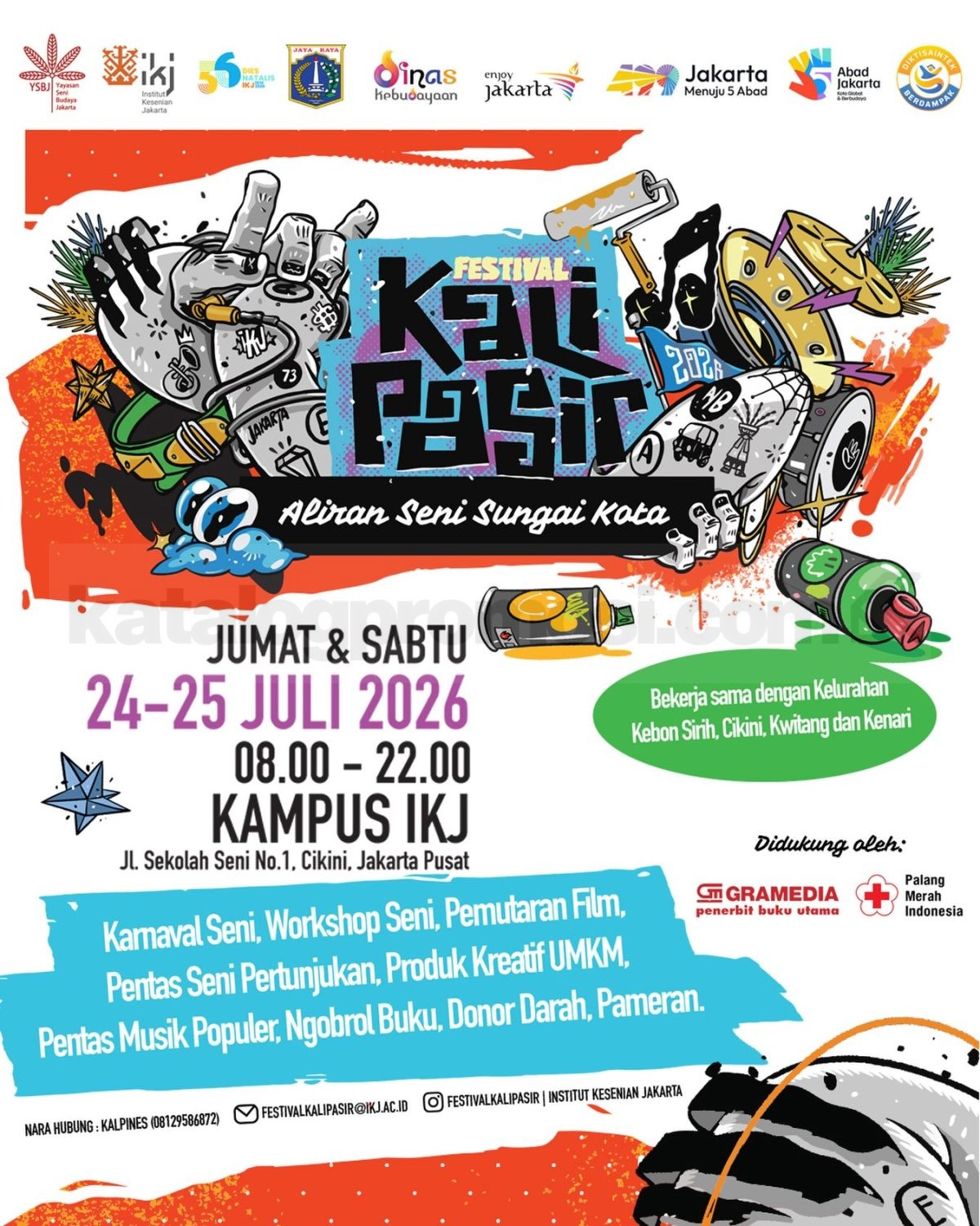 Festival Kali Pasir 2026 di Kampus Institut Kesenian Jakarta Festival Kali Pasir 2026 di Kampus Institut Kesenian Jakarta dengan berbagai kegiatan seni gratis.