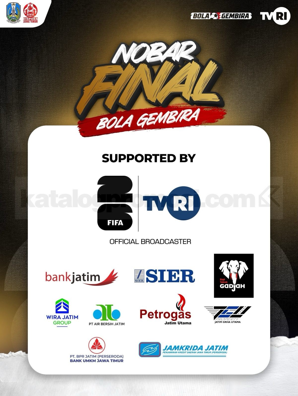 Nobar Final Bola Gembira di Gedung Negara Grahadi Surabaya Nobar Final Bola Gembira di Gedung Negara Grahadi Surabaya 1