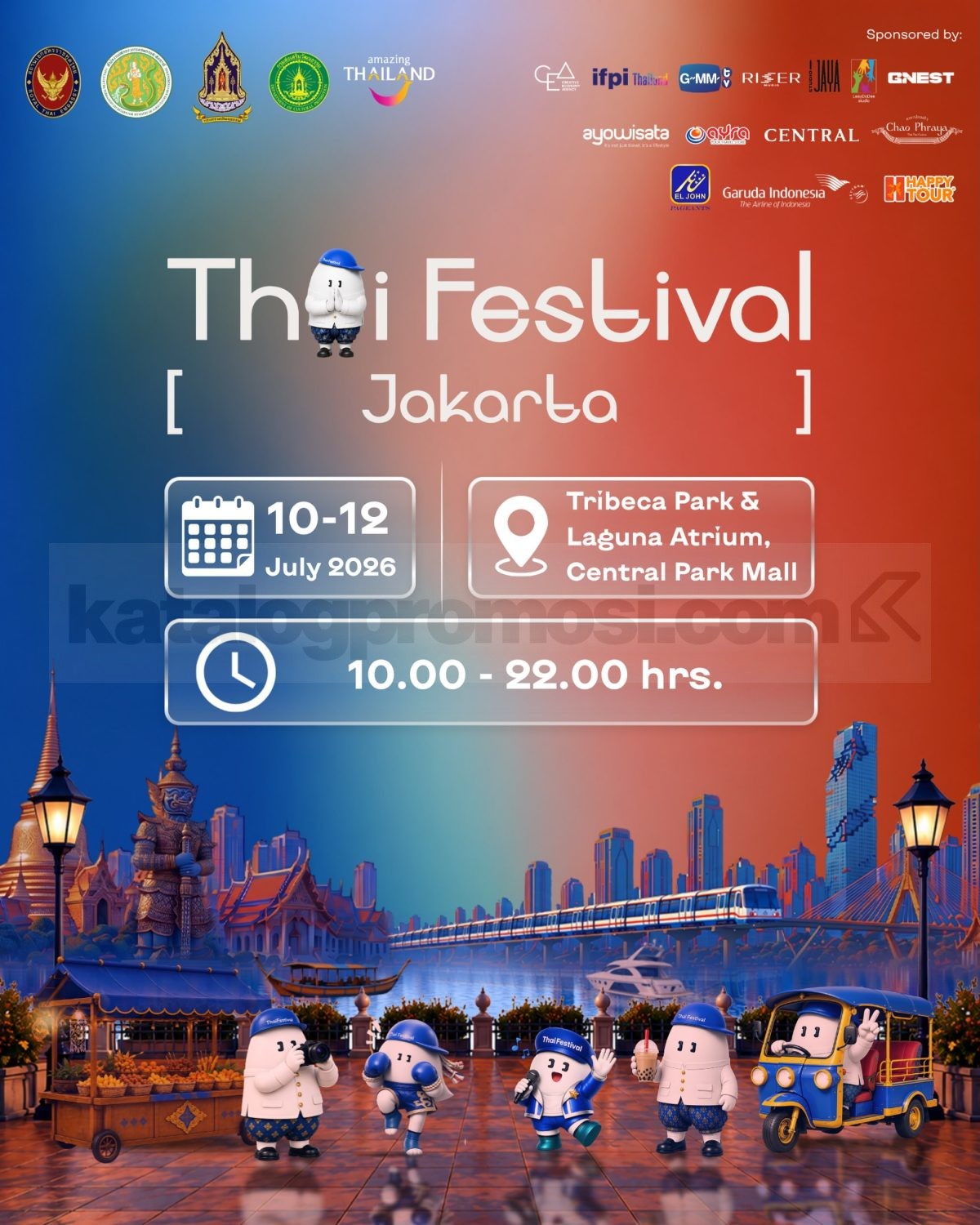 Thai Festival Jakarta 2026 di Central Park Mall Thai Festival Jakarta 2026 di Central Park Mall menghadirkan kuliner, budaya Thailand, dan promo Permata Bank.