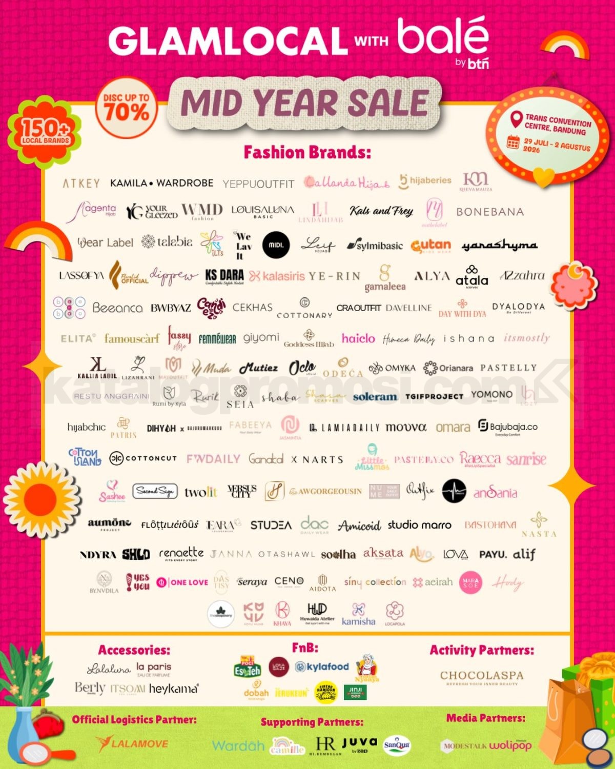 GLAMLOCAL Mid Year Sale 2026 di Bandung, Diskon hingga 70% GLAMLOCAL Mid Year Sale 2026 di Bandung, Diskon hingga 70%.
