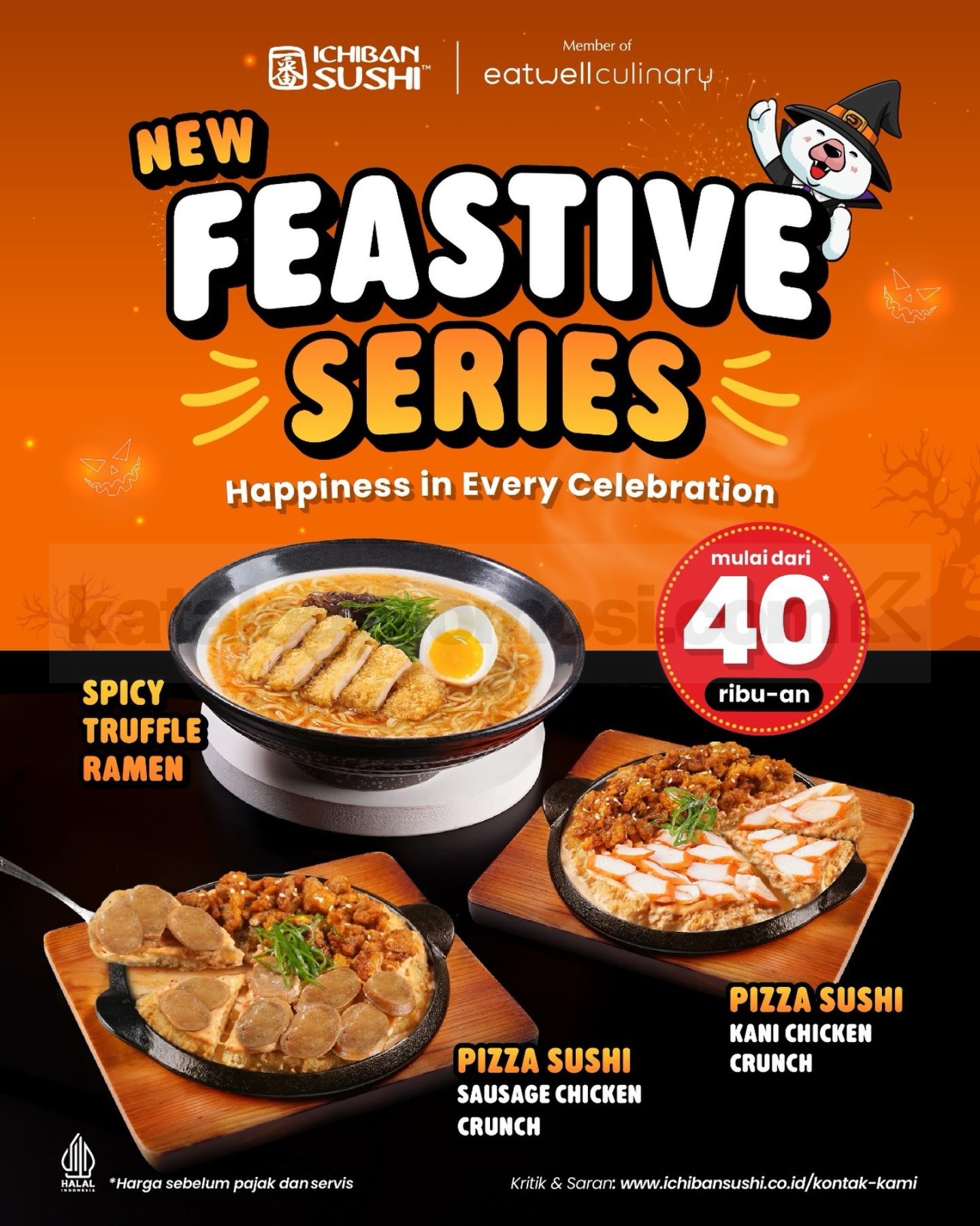 Promo Ichiban Sushi NEW! Festive Series mulai Rp40 ribuan Promo Ichiban Sushi NEW! Festive Series mulai Rp40 ribuan dengan Spicy Truffle Ramen dan Pizza Sushi