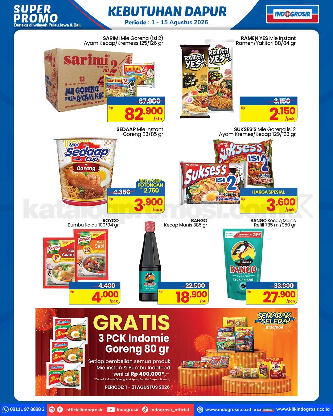 KATALOG PROMO INDOGROSIR HARI INI 01-15 Agustus 2026