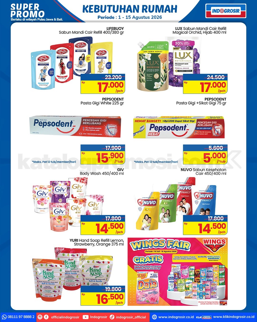 KATALOG PROMO INDOGROSIR HARI INI 01-15 Agustus 2026