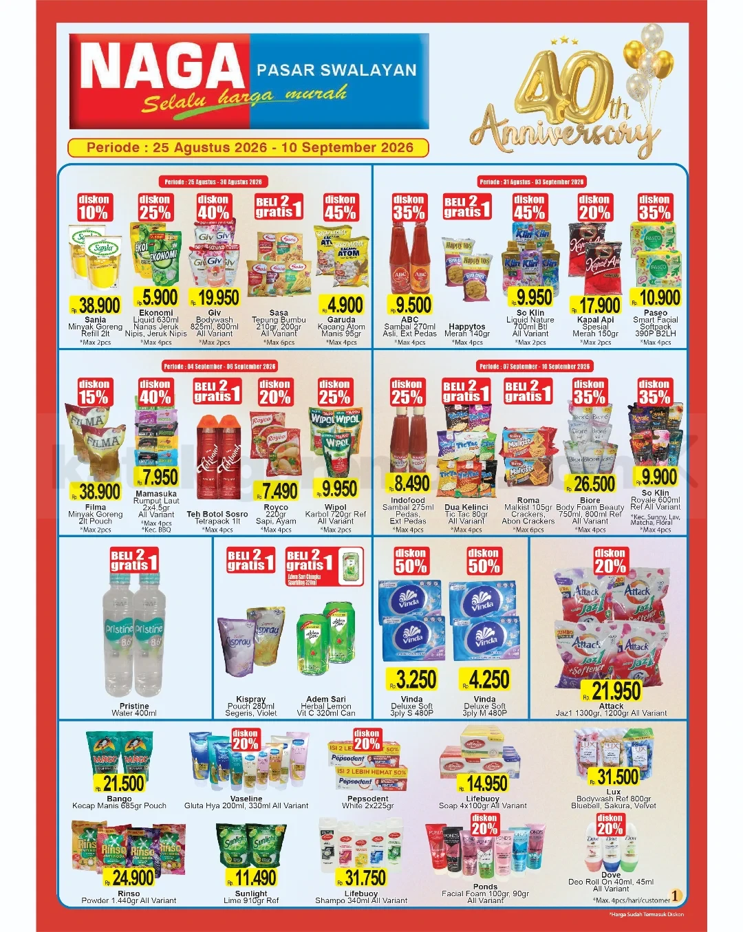 Katalog Promo NAGA SWALAYAN Terbaru 25 Agustus - 10 September 2026 Katalog Promo NAGA SWALAYAN Terbaru 25 Agustus - 10 September 2026