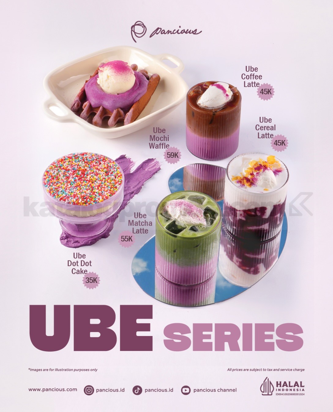 Promo Pancious Ube Series Mulai Rp. 35.000 Promo Pancious Ube Series mulai Rp. 35.000 dengan pilihan Ube Dot Dot Cake, waffle, dan latte