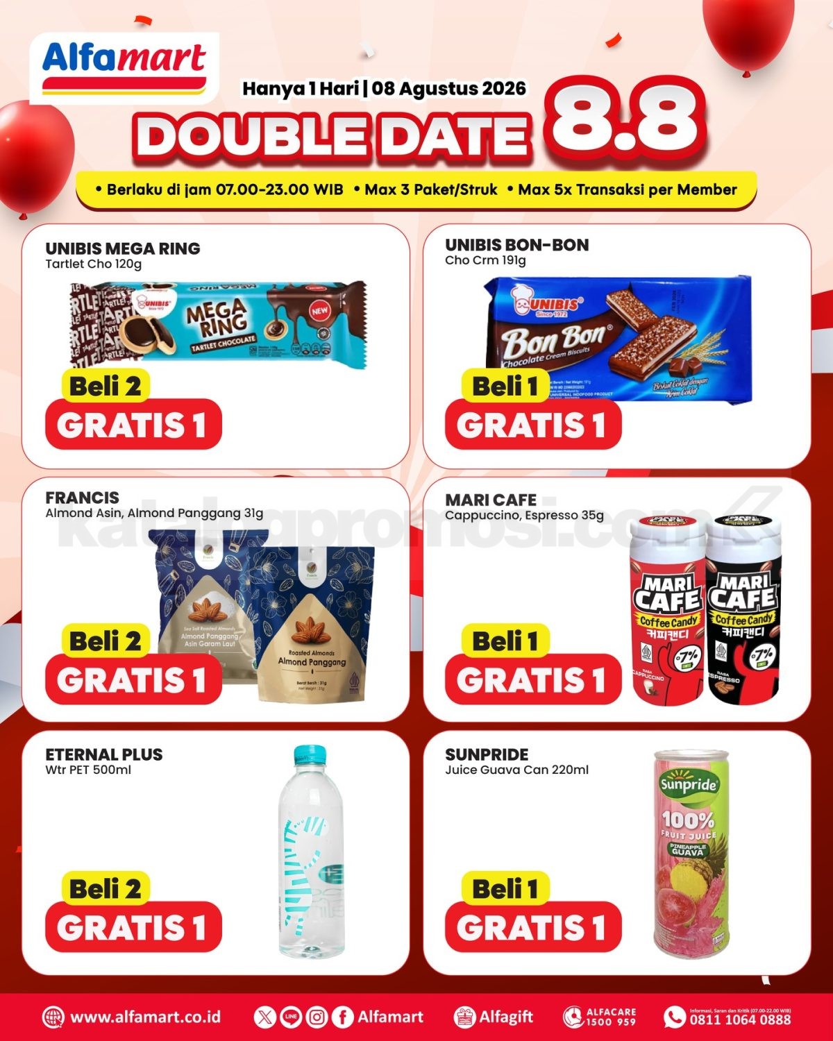 Promo Alfamart 8.8 Double Date Sale Beli 1 Gratis 1 Promo Alfamart 8.8 Double Date Sale Beli 1 Gratis 1 1