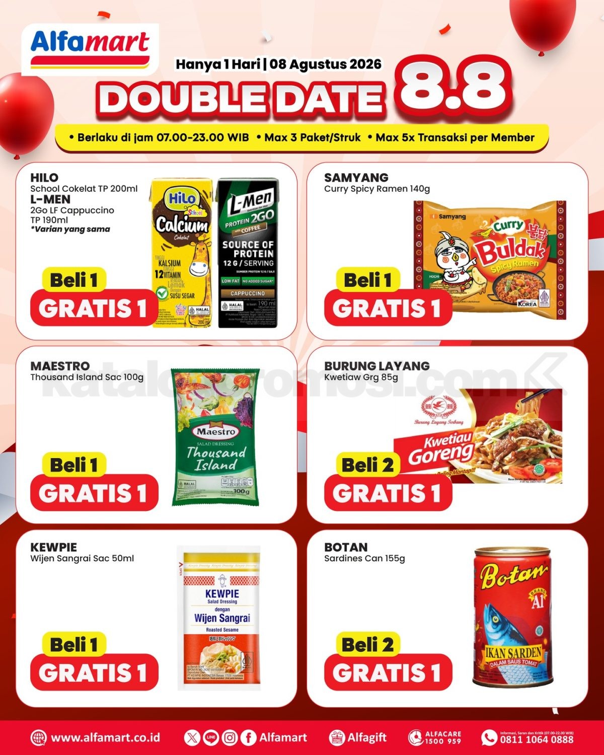 Promo Alfamart 8.8 Double Date Sale Beli 1 Gratis 1 Promo Alfamart 8.8 Double Date Sale Beli 1 Gratis 1 2