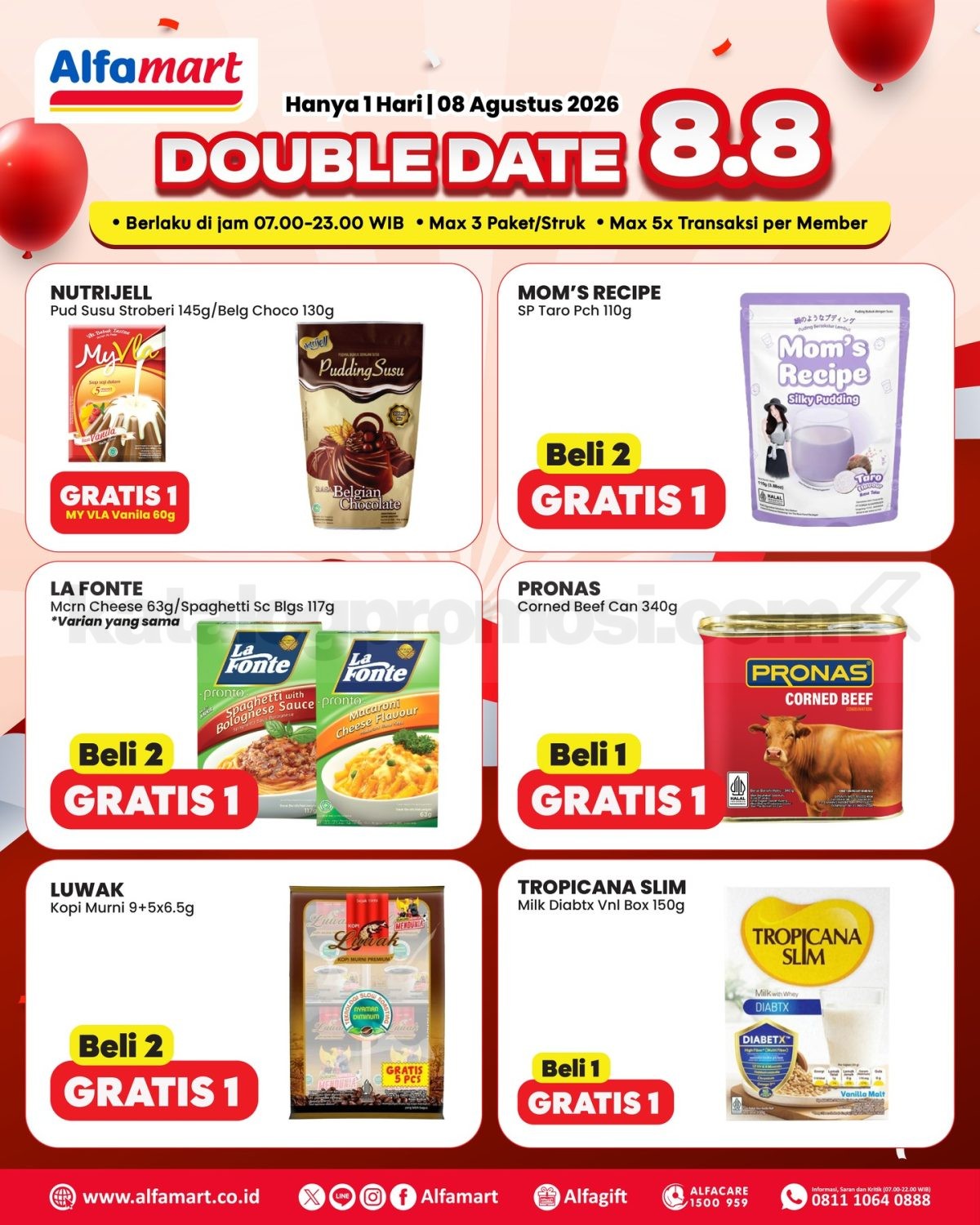 Promo Alfamart 8.8 Double Date Sale Beli 1 Gratis 1 Promo Alfamart 8.8 Double Date Sale Beli 1 Gratis 1 3