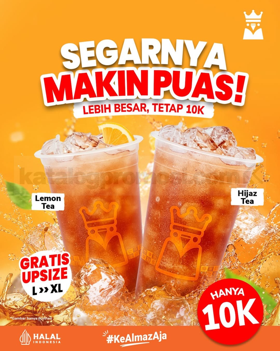 Promo Almaz Gratis Upsize Minuman Favorit Promo Almaz Gratis Upsize Minuman Favorit Lemon Tea dan Hijaz Tea ukuran XL