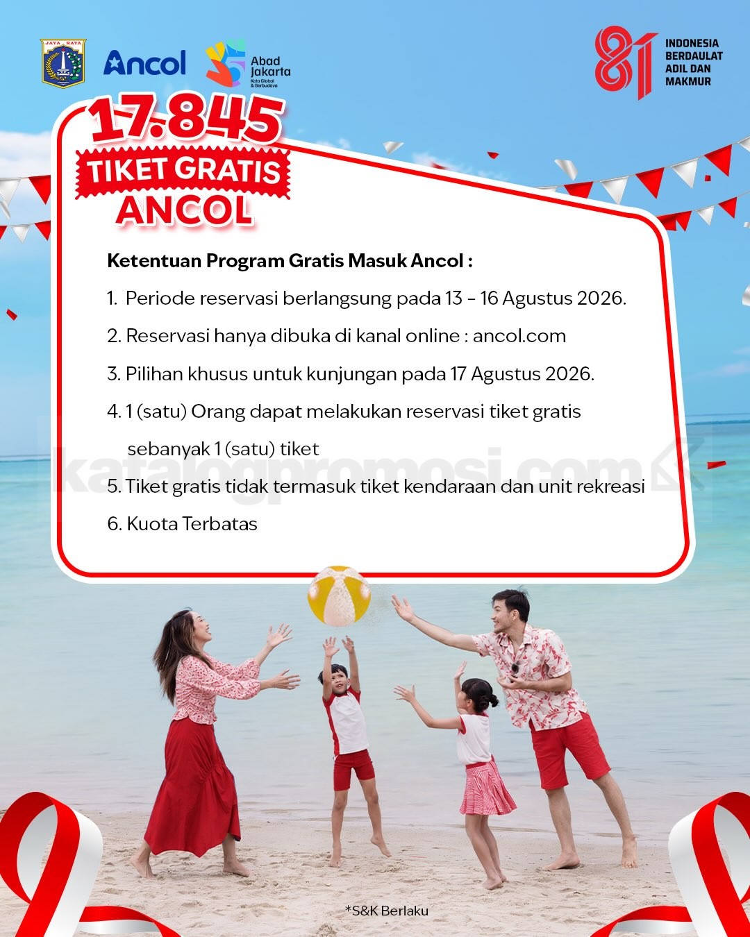 Promo Ancol 17 Agustus GRATIS Tiket Masuk - Ini Cara Pesannya !