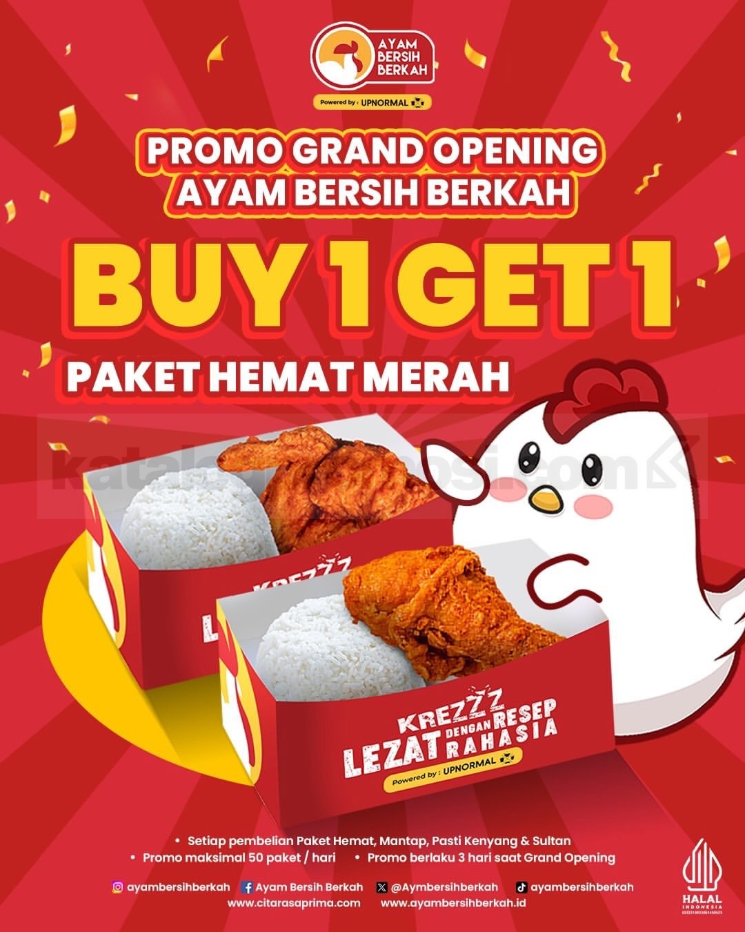 Promo Ayam Bersih Berkah Grand Opening Buy 1 Get 1