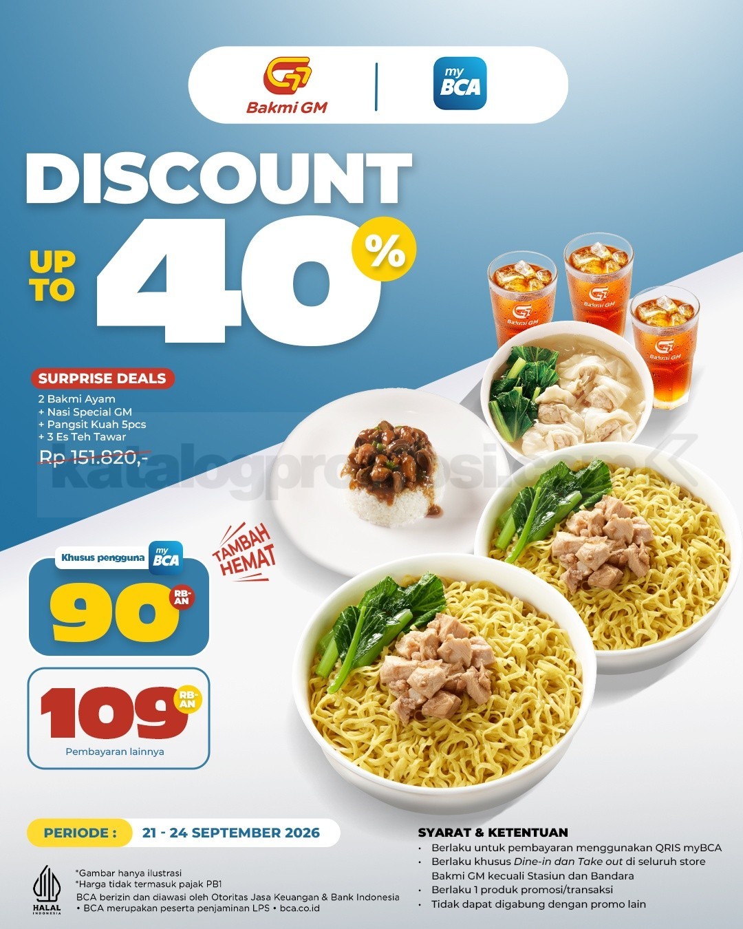 Promo Bakmi GM BCA Surprise Deals Diskon Hingga 40% Promo Bakmi GM BCA Surprise Deals diskon hingga 40% dengan paket makan bertiga