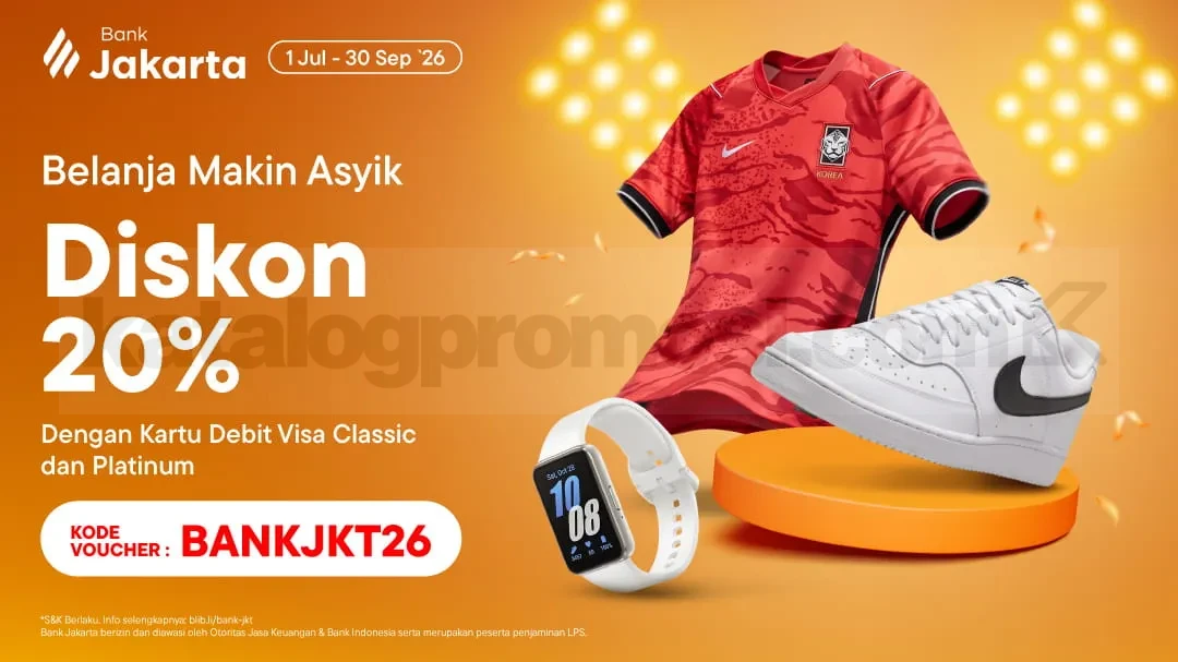 Promo Bank Jakarta Blibli Voucher Diskon 20% Promo Bank Jakarta Blibli Voucher Diskon 20% hingga Rp. 150.000