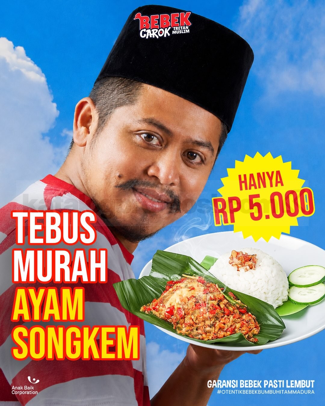 Promo Bebek Carok Tebus Murah Ayam Songkem Rp. 5.000 Promo Bebek Carok Tebus Murah Ayam Songkem Rp. 5.000 di outlet bertanda khusus