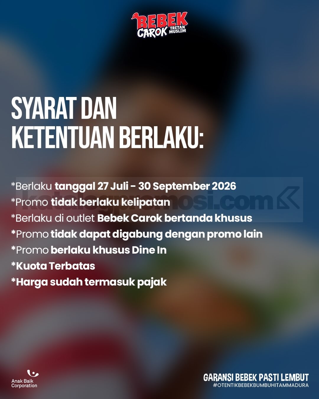 Promo Bebek Carok Tebus Murah Ayam Songkem Rp. 5.000 Promo Bebek Carok Tebus Murah Ayam Songkem Rp. 5.000 1