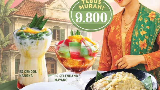 Promo Betawi Kitchen JULI JULEHA Tebus Murah Rp9.800 Promo Betawi Kitchen JULI JULEHA Tebus Murah Rp9.800 untuk pilihan jajanan dan minuman khas Nusantara.