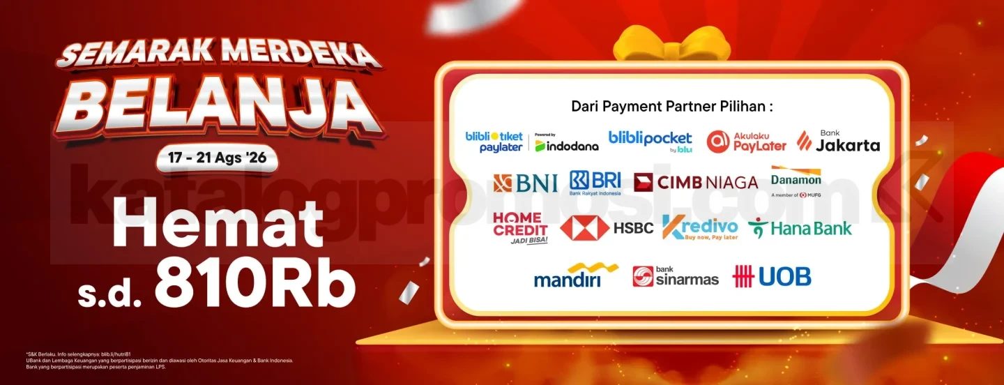 Promo Blibli Semarak Merdeka Belanja Hemat Rp. 810 Ribu Promo Blibli Semarak Merdeka Belanja hemat hingga Rp. 810 ribu dengan payment partner pilihan