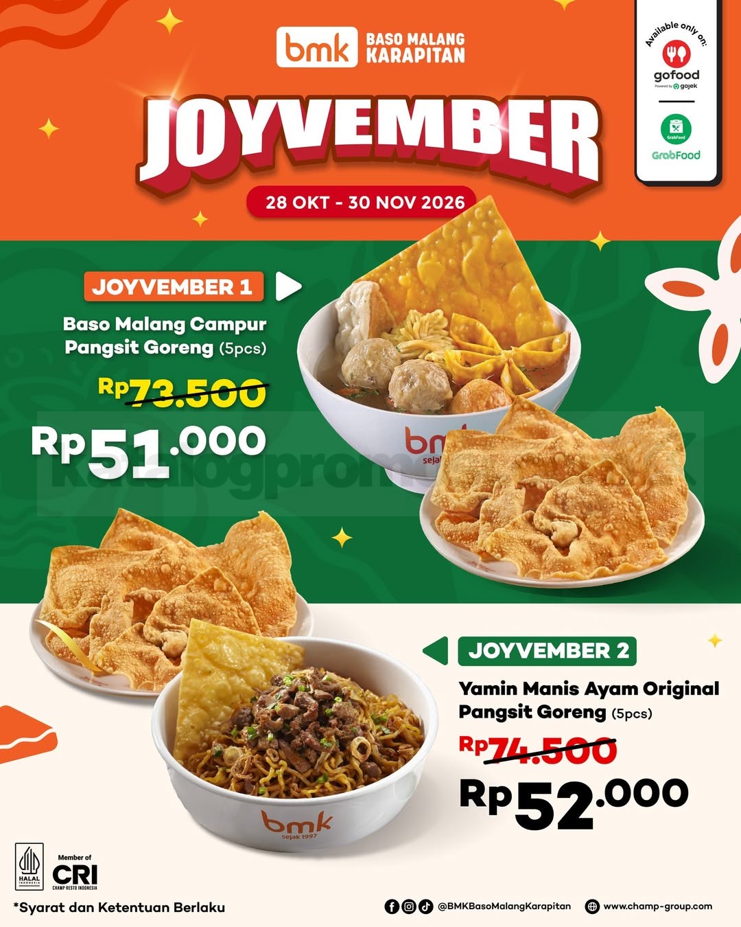 Promo BMK Joyvember Menu Favorit Diskon 30% Promo BMK Joyvember Menu Favorit Diskon 30% 1