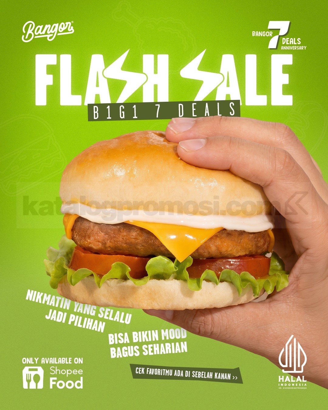 Promo Burger Bangor Flash Sale B1G1 7 Deals Mulai Rp35.000 Promo Burger Bangor Flash Sale B1G1 7 Deals Mulai Rp35.000 di ShopeeFood.