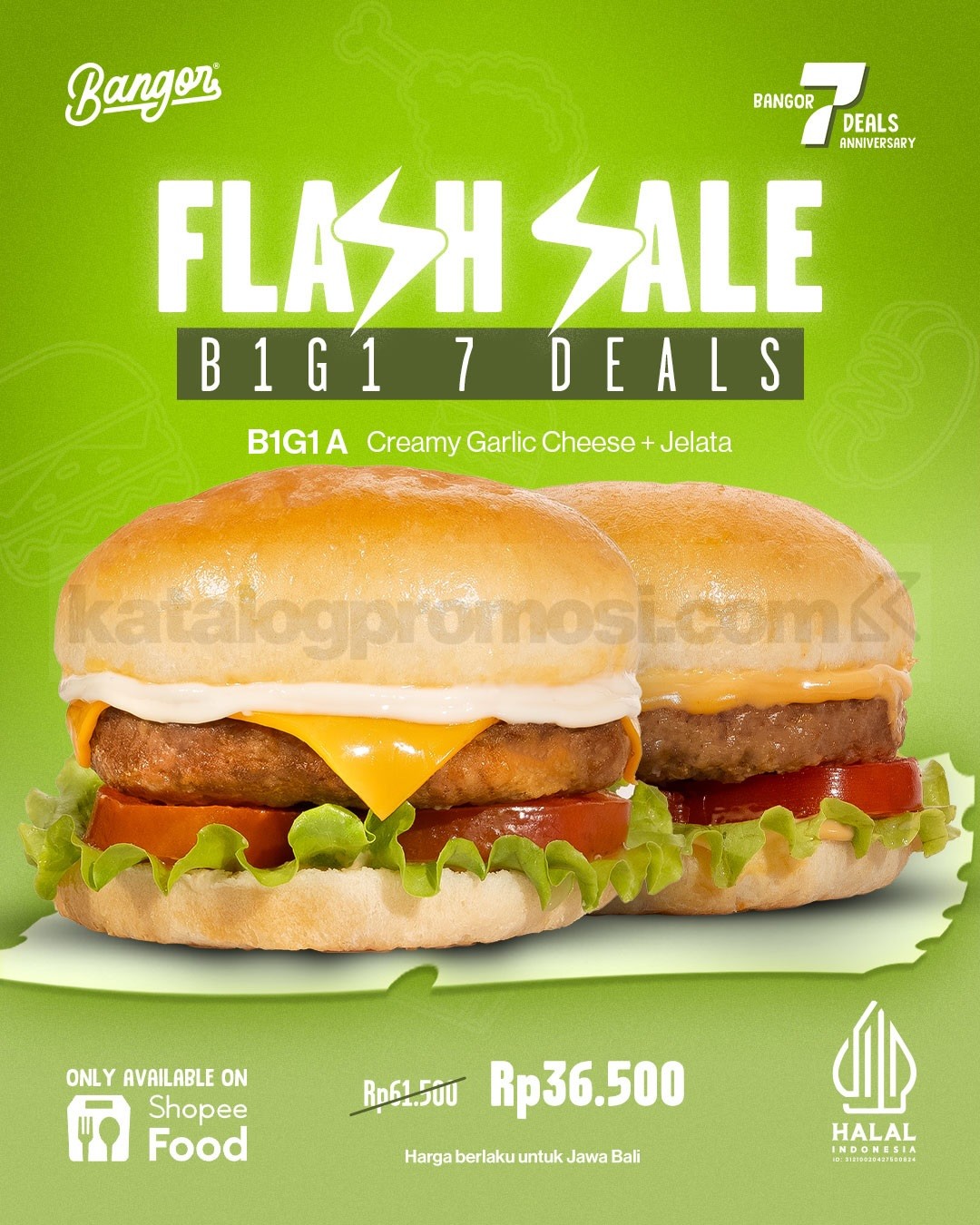 Promo Burger Bangor Flash Sale B1G1 7 Deals Mulai Rp35.000 Promo Burger Bangor Flash Sale B1G1 7 Deals Mulai Rp35.000 1