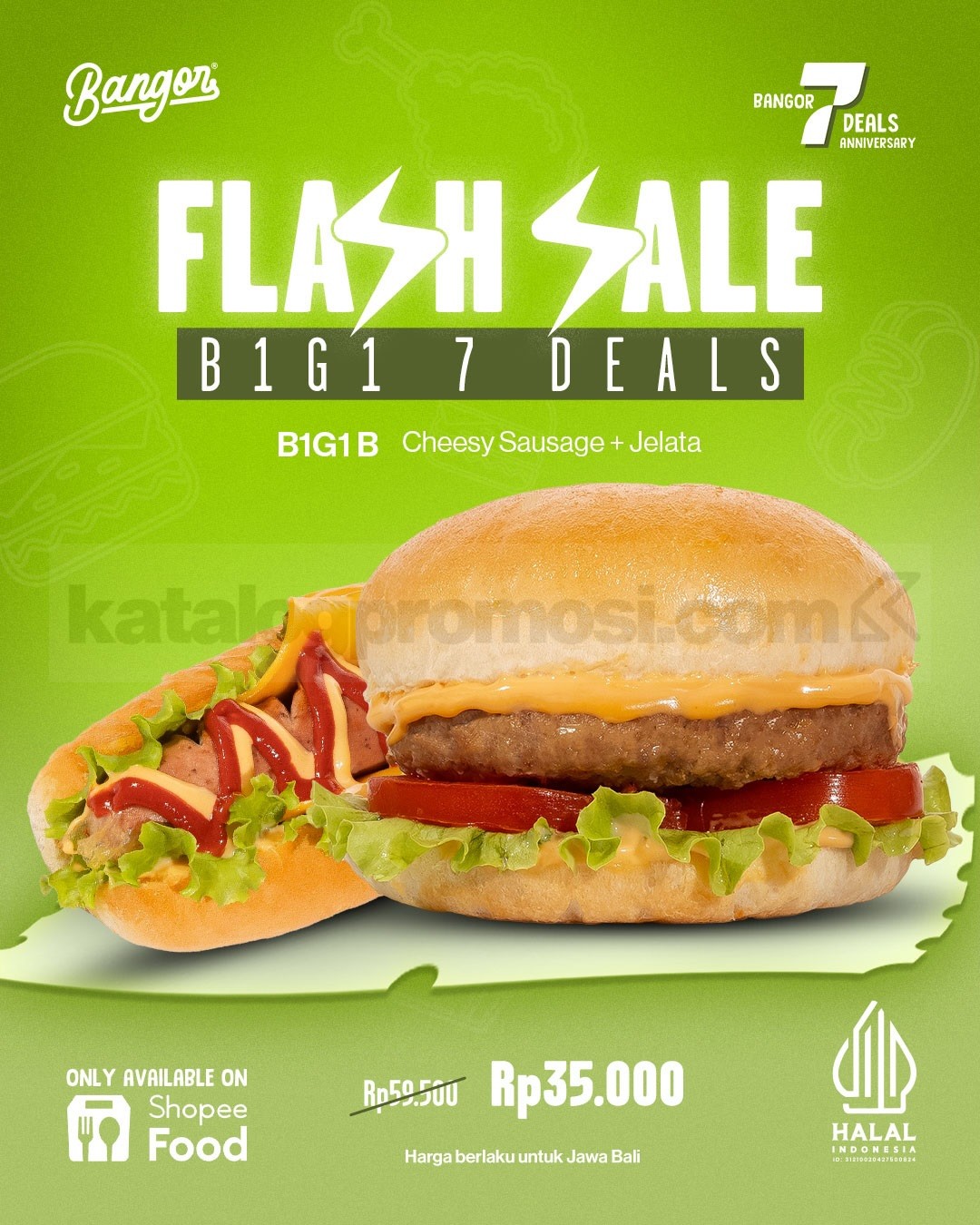 Promo Burger Bangor Flash Sale B1G1 7 Deals Mulai Rp35.000 Promo Burger Bangor Flash Sale B1G1 7 Deals Mulai Rp35.000 2