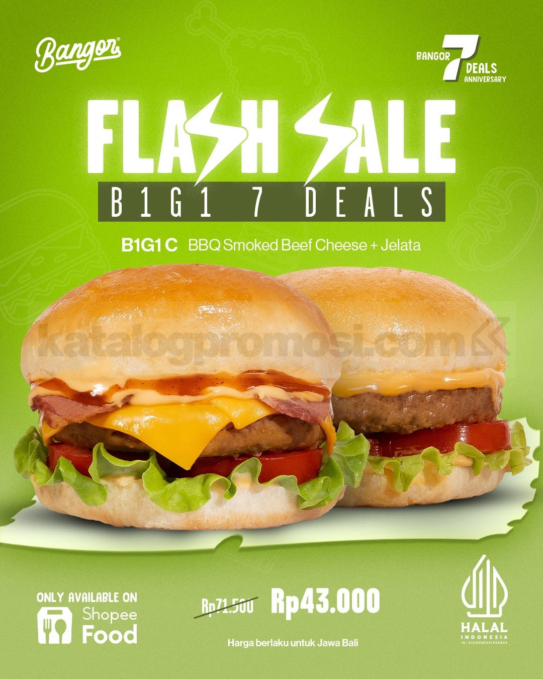 Promo Burger Bangor Flash Sale B1G1 7 Deals Mulai Rp35.000 Promo Burger Bangor Flash Sale B1G1 7 Deals Mulai Rp35.000 3