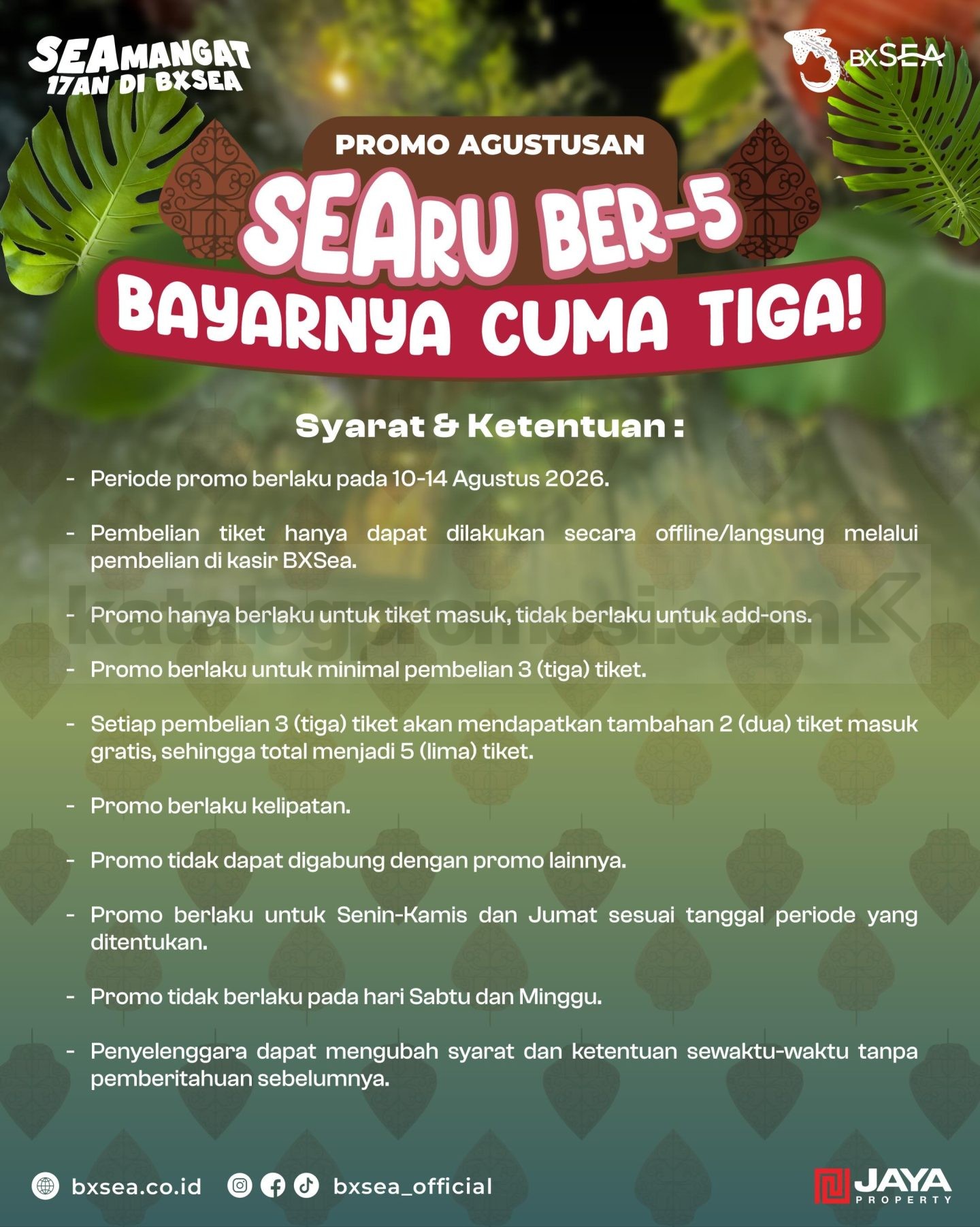 Promo BXSea SEARU Ber-5 Mulai Rp. 480.000 Promo BXSea SEARU Ber-5 Mulai Rp. 480.000 1
