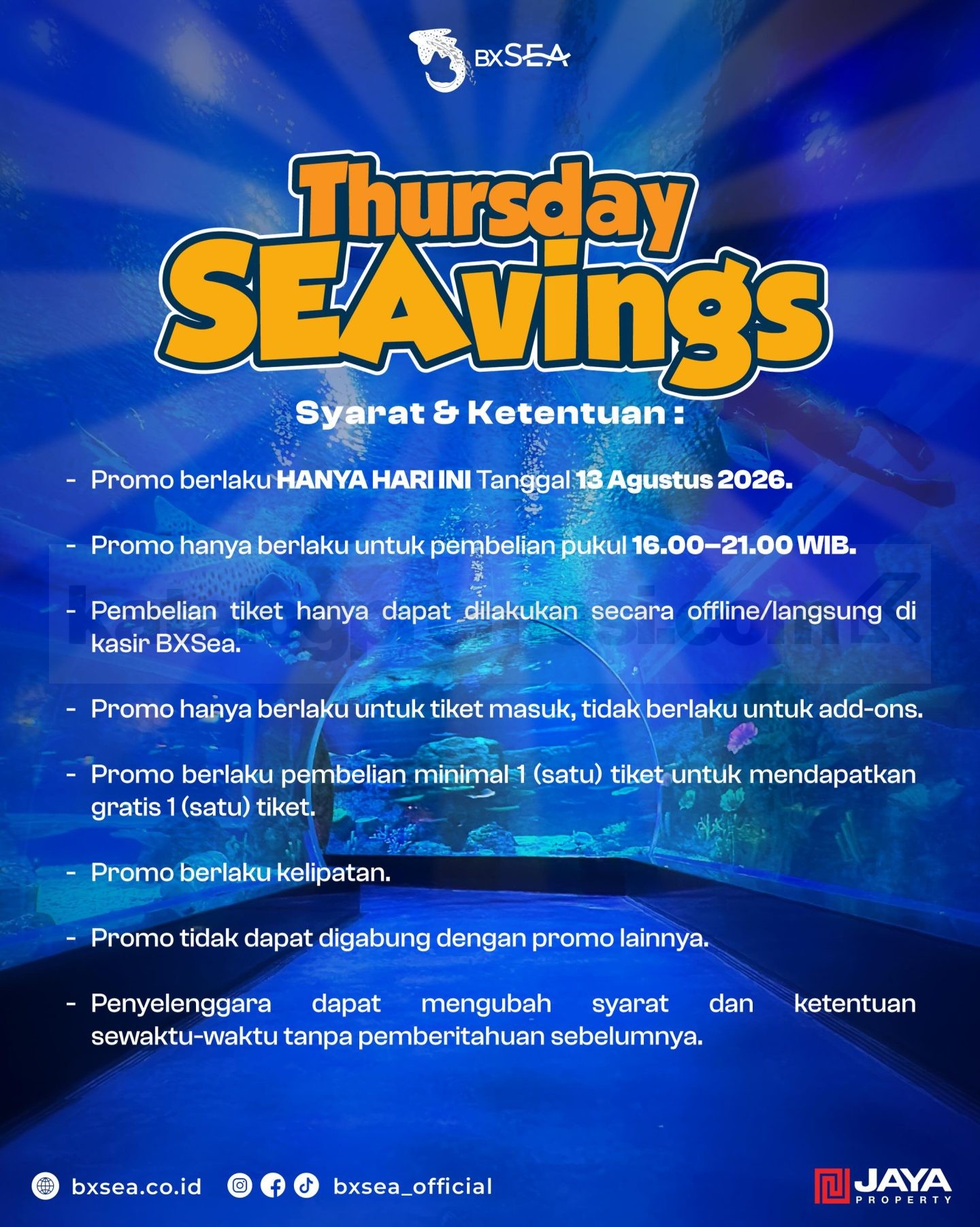 Promo BXSea Thursday SEAvings Buy 1 Free 1 Promo BXSea Thursday SEAvings Buy 1 Free 1 1