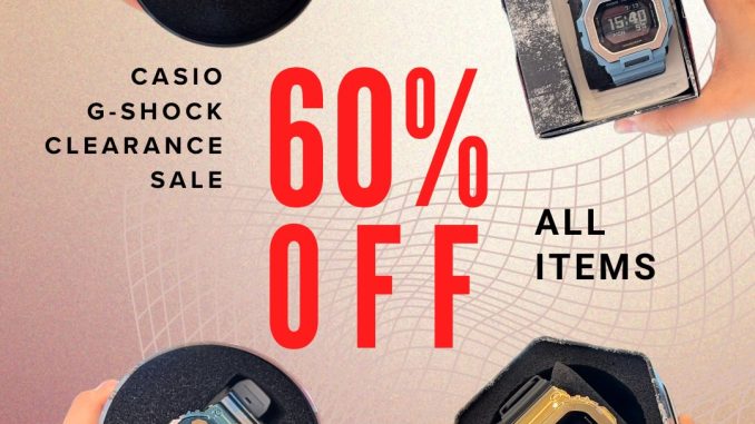 Promo Casio G-Shock Clearance Sale Diskon Hingga 60% Promo Casio G-Shock Clearance Sale Diskon Hingga 60% di Ground Floor Pakuwon Mall Bekasi.